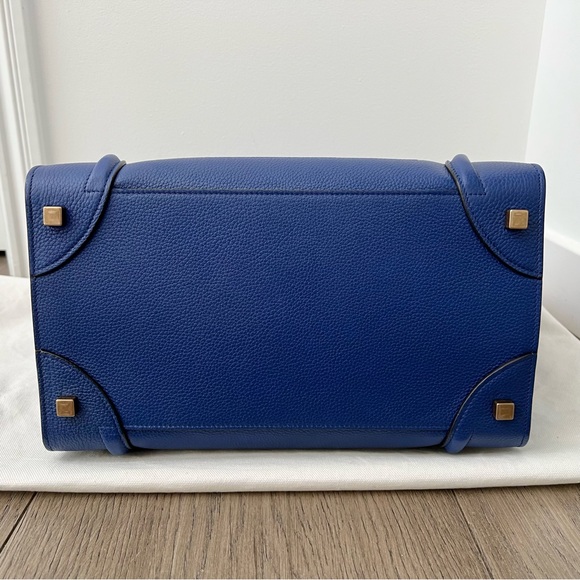 —SOLD— Celine Mini Luggage Indigo Blue Tote Bag Phoebe Philo - Picture 9 of 12